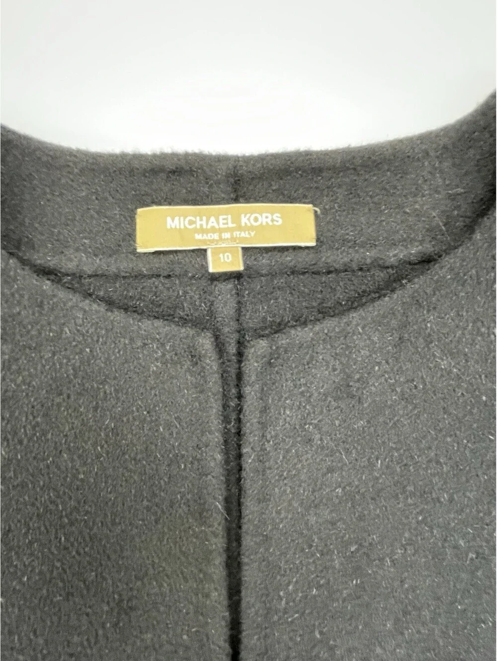 Michael Kors Virgin Wool Angora Blend Open Front Blazer Jacket Black Size 10